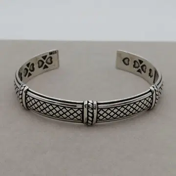 새상품 뜨개 실버 925 뱅글 팔찌 S925 빈티지