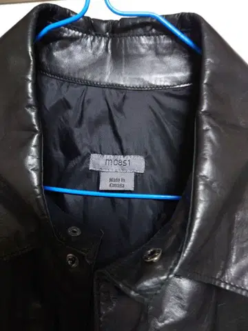 M0851 블랙 가죽 셔츠 자켓