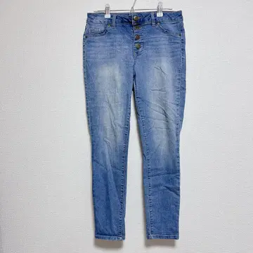 스키니 데님 라이트 블루 4 버튼 [ 6 S 사이즈 상당 ] 여성용