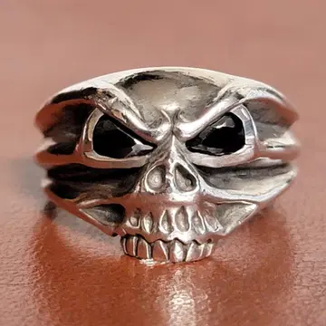 빈티지 실버 반지 스컬 반지 실버 925 오닉스