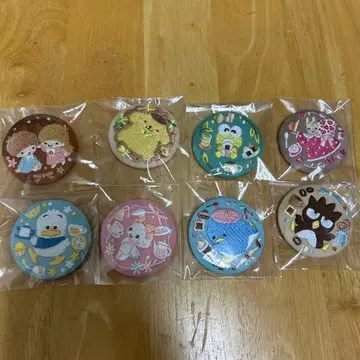 산리오 캐릭터즈 자수 캔뱃지 3 8개 세트