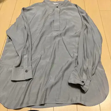 IENA 그레이 스탠드 카라 셔츠