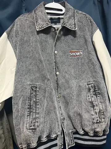 BEAMS HEART 데님풍 바시티 자켓 S