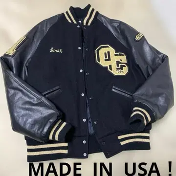 바시티 자켓 소매 가죽 미국제 미국 사이즈 M (일본 사이즈 L)