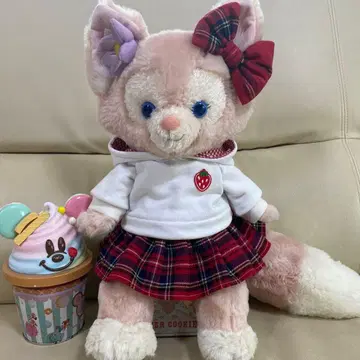 리나벨 스텔라루 코스튬 후드티 세트 화이트 레드 딸기