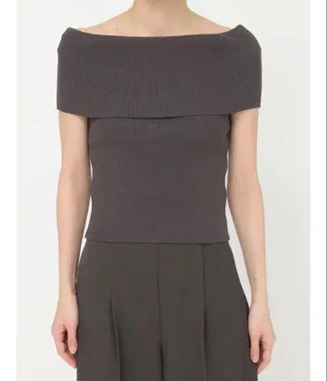 LAGUNAMOON 오프숄더 리브 니트 풀오버