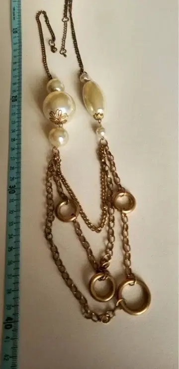 B13 골드 체인과 펄 목걸이