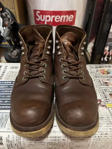 레드윙 브라운 가죽 워크 부츠 하이컷