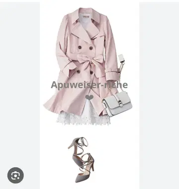 새상품 Apuweiser-riche 드레스 트렌치코트 (핑크)