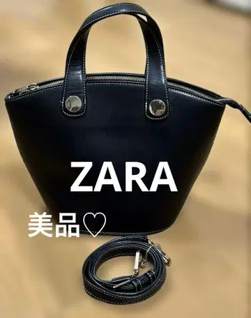 ZARA 자라 핸드백 숄더백 2way 블랙 블랙 컬러 가죽
