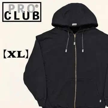 PRO CLUB 지퍼 보아 후드티 블랙 XL