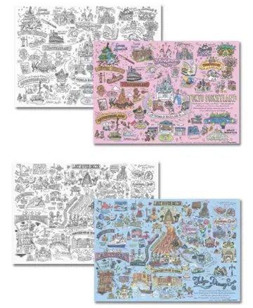 디즈니 리조트 맵 색칠놀이