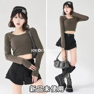 다리치 darich 컷 크롭 상의 T셔츠 C-GRY