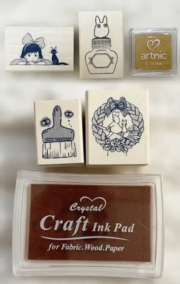 지브리 마스킹 테이프의 파트너 4종 + 잉크 6개 세트