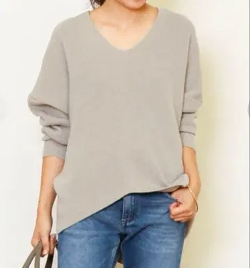 MUSE 두지엠 클라세 V넥 니트 그레이지 F