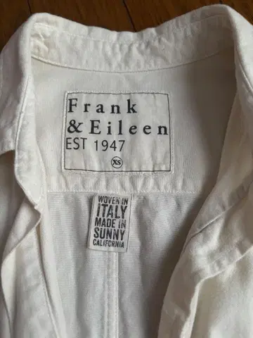 프랭크 & 아일린 화이트 긴팔 셔츠 XS