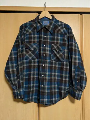 70s 호배색 펜들턴 웨스턴 보드 셔츠 빈티지 USA제