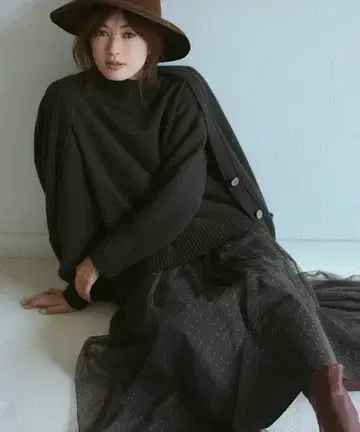 [ 23구 ] 울 캐시미어 블렌드 스탠드 넥 니트