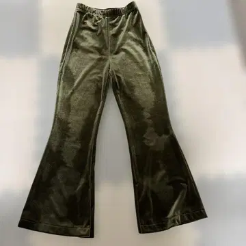 Glam Lips 벨로아 플레어 팬츠 그린 F 사이즈