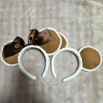 디즈니 머리띠 브라운 무스탕 페어 판매 (미키 미니)