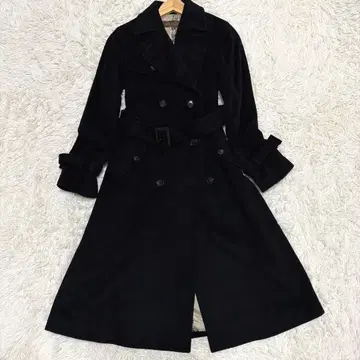 투모로우랜드 캐시미어 100% 트렌치코트 블랙 38 보르지