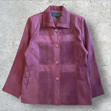 frohlich 이소재 절개 디자인 자켓 적자색 L