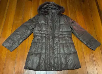 LABELDA 후드 부착 브라운 다운 자켓