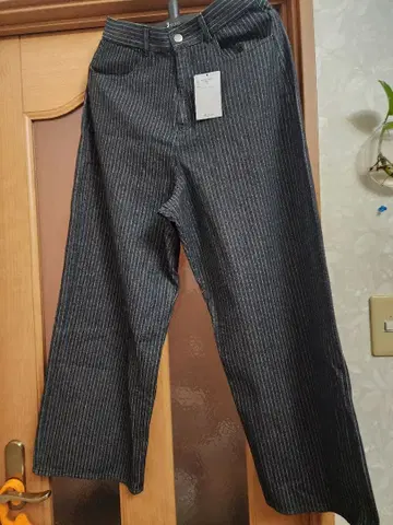 택 포함 새상품 WHO'S WHO gallery 스트라이프 데님 루즈핏