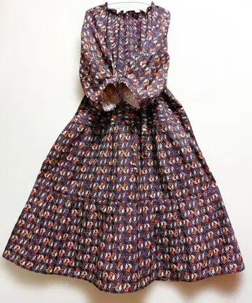 [기모노 리메이크] 순수 실크 어른 귀여운 원피스