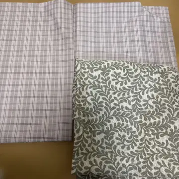 워셔블 기모노 코몬 격자 무늬 겹침 미사용 새상품