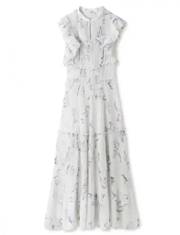 snidel Sustainable 프린트 플리츠 원피스