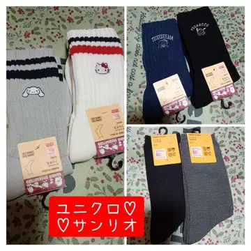 유니클로 산리오 히트텍 삭스 묶음 판매 새상품 6세트