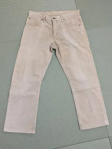 Lee 베이지 스트레이트 코듀로이 팬츠