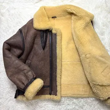 B-3 리얼 무스탕 플라이트 자켓 양가죽 브라운 L~XL