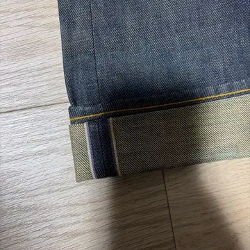 다크 데님 스트레이트 청바지