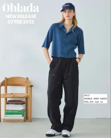 oblada 오블라다 2025ss 더블 니 팬츠 M