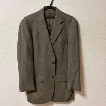 브라운 헤링본 테일러드 자켓