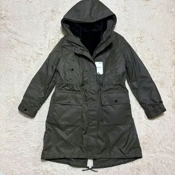 [ 새상품 ] 띠어리 모즈 코트 다운 밀리터리 카키 라이너 포함 퍼