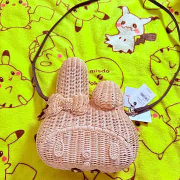 산리오 캐릭터 마이멜로디 라탄 바스켓백