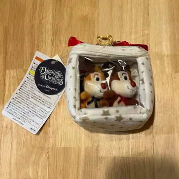 디즈니 대즐링 크리스마스 봉제 인형 파우치 칩앤데일