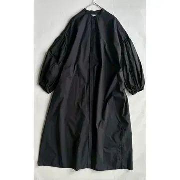 UNITED ARROWS 코튼 셔츠 원피스 롱 기장 블랙 36