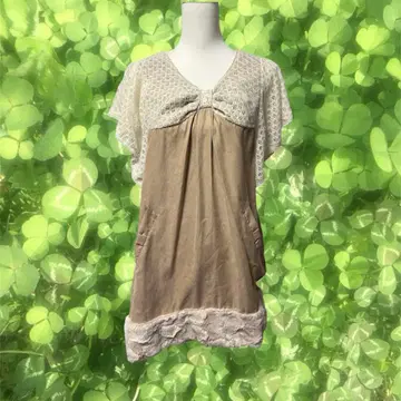 axes femme 모리걸 페어리 그런지 레이스 리본 튜닉