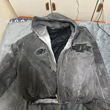 필드 버스트 후드 부착 후드티 그레이