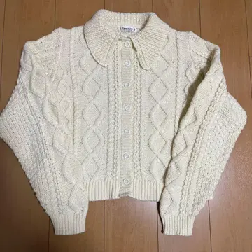 TINA: JOJUN 카라 부착 케이블 니트 가디건