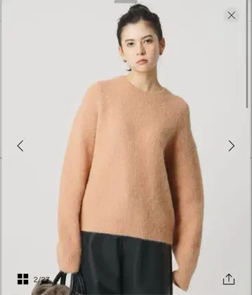 [ 택 포함 미사용 새상품! ] 알파카 블렌드 샤기 니트 풀오버