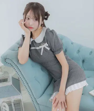 PriCHOU Gingham Check Mini One-piece