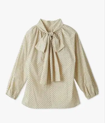 Mila Owen 전후 2way 개더 슬리브 보우 타이 블라우스