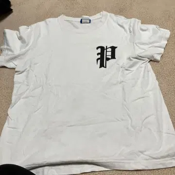 PHATRNK P 로고 화이트 티셔츠