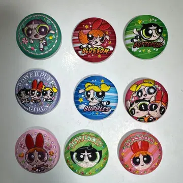 THE POWERPUFFGIRLS 자수 캔뱃지 BANDAI