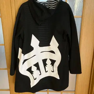 RODEO CROWNS 그래픽 후드티 스트라이프 안감